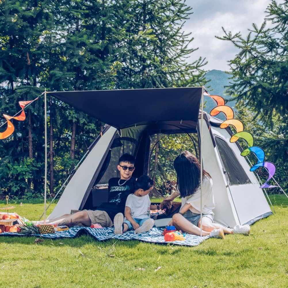 Camping Pop Up Tent for 3-4 Person, Waterproof Family Tent with Top Rainfly Instant Cabin Tent for Camping, Backpacking