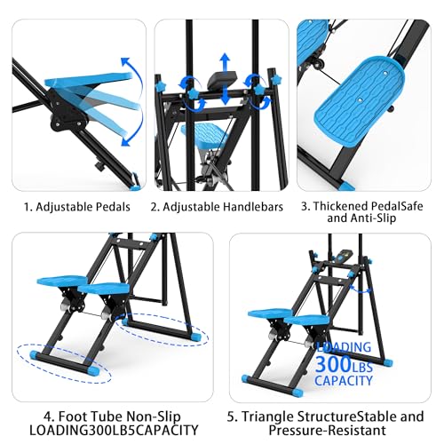 Stair Stepper for Home Gym, Vertical Stair Climber Cardio Exercise Machine for Full-Body Workout