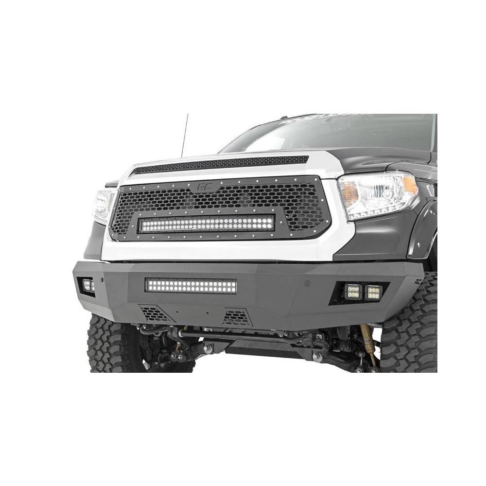 Rough Country 70224 Toyota Mesh Grille w/30in Dual Row Black Series LED w/ Amber DRL (14-17 Tundra)
