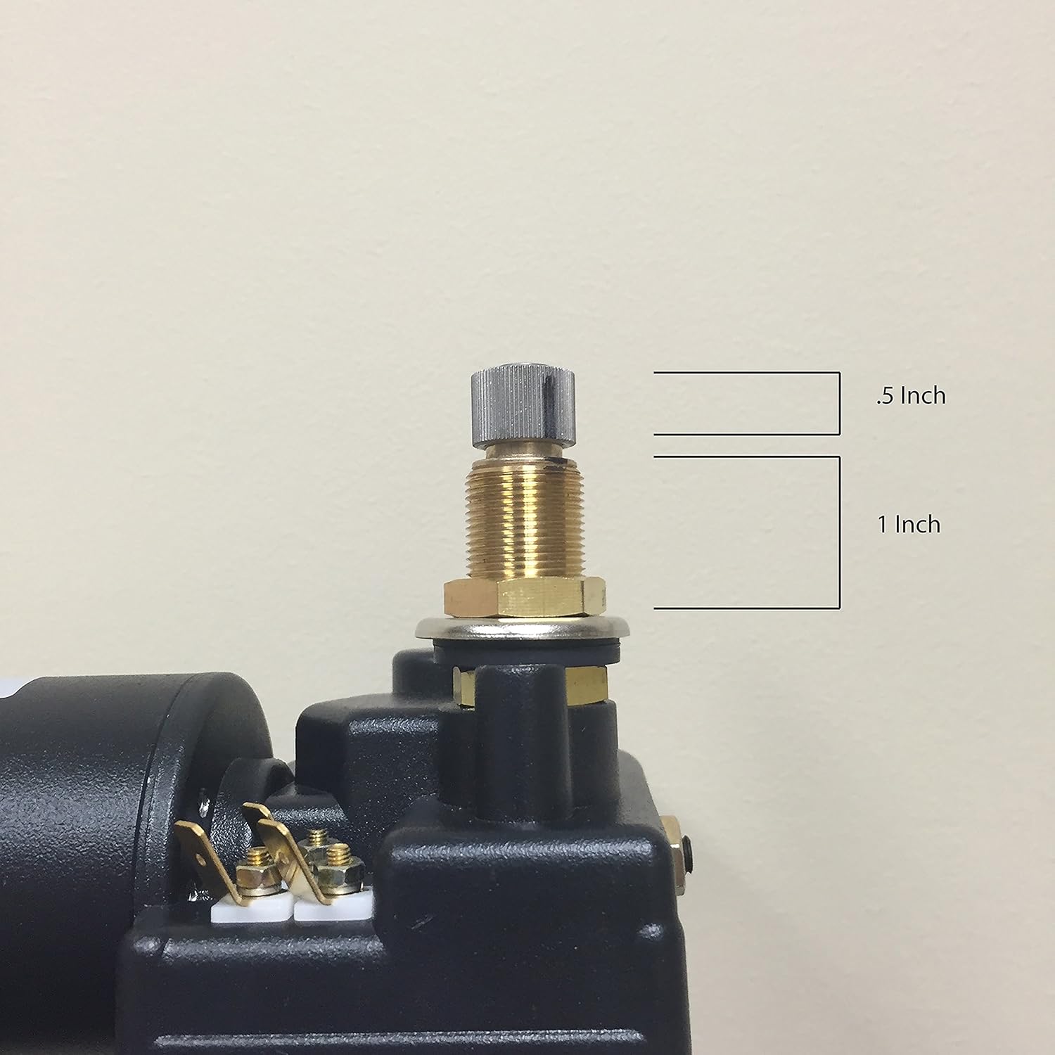 Wexco Wiper Motor, 4R1.12,19S2.R110D, One and a half inch (1.5") shaft, 12V With Two-Speed Switch Installed