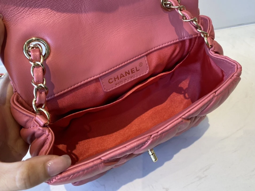 Chanel Small Flap Bag Gold Hardware Pink For Women, Women&rsquo;s Handbags, Shoulder Bags 7.5in/19cm AS2232