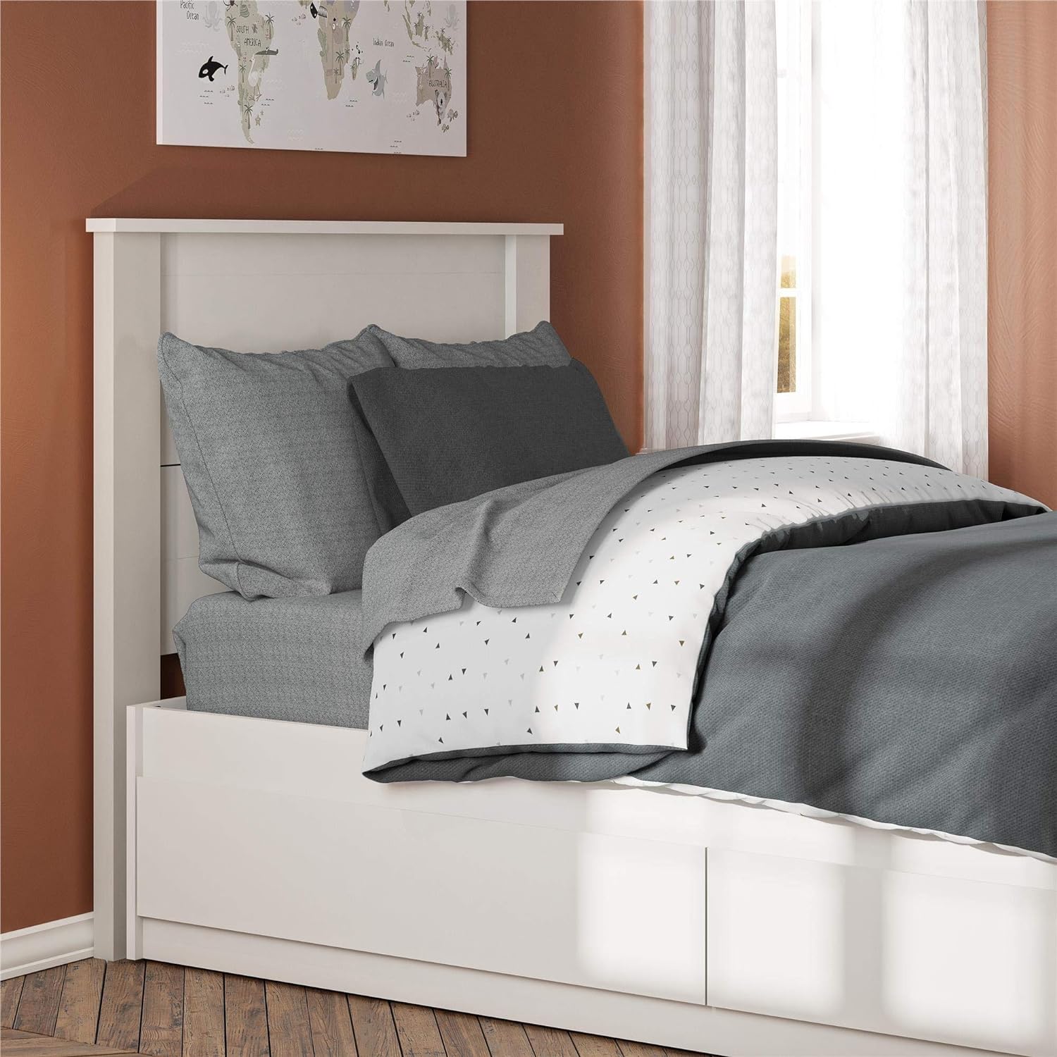Alyssa Headboard, Ivory Oak