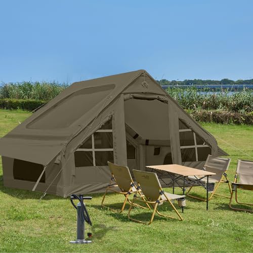 SHANQUAN Inflatable Tent with Pump,4-6 Person Instant Glamping Camping Tents House