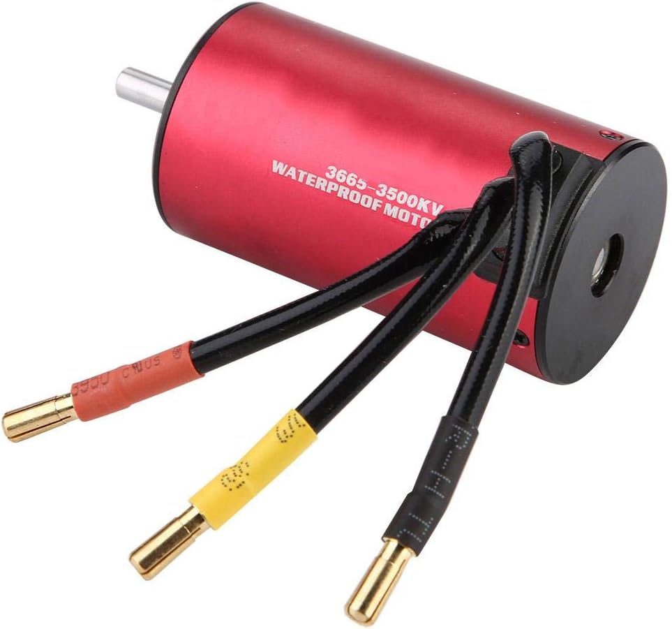 Dilwe RC Car Brushless Motor, 2900KV 3500KV Waterproof Brushless Motor for 1/8 1/10 RC Car Accessory Part(2900KV)