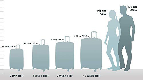 Rockland Melbourne Hardside Expandable Luggage with Spinner Wheels, 2TONENAVY, 2 Piece (20/28)