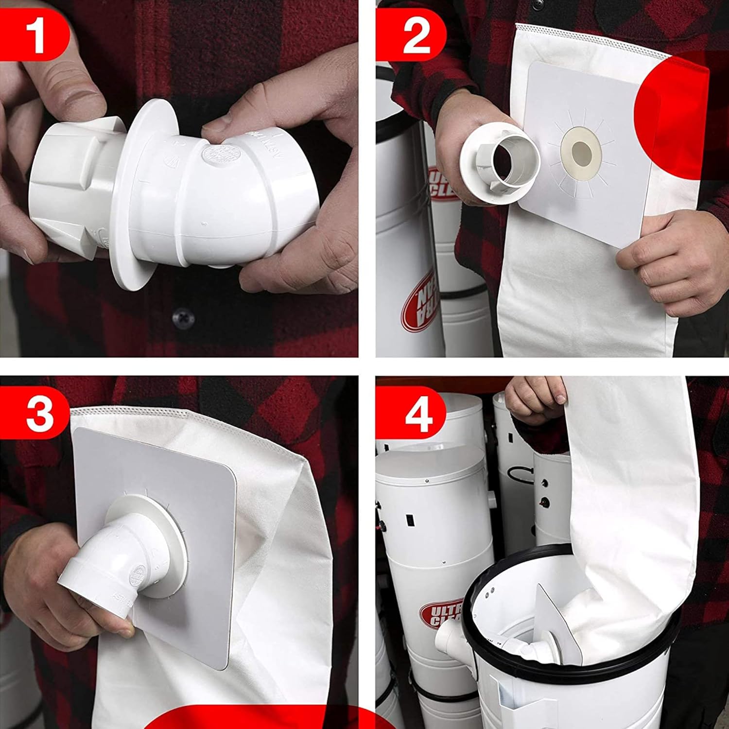Ultra Clean Central Vacuum Package, Tangential Bypass Motor up to 7