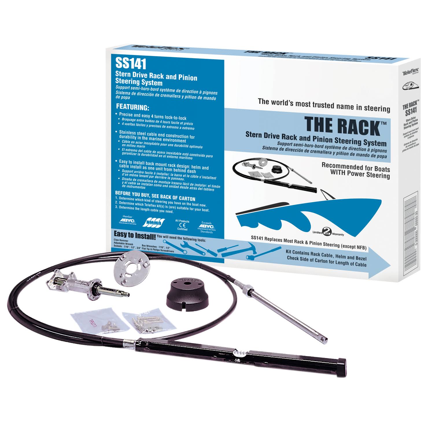 Seastar Solutions SS14115 Rack Steering System 15&