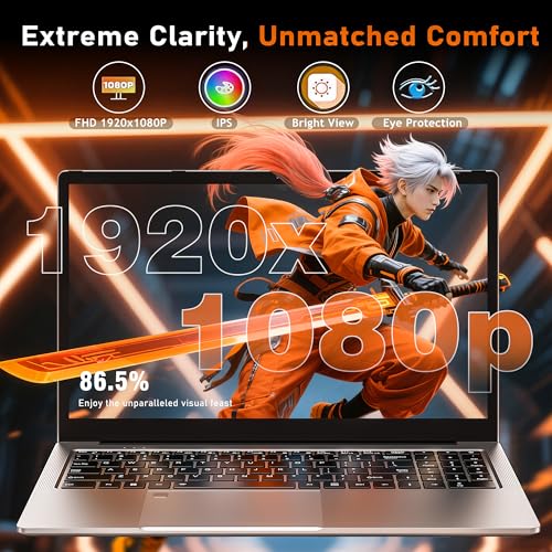 2025 Gaming Laptop 16 Inch Laptop Computer with Ryzen 7 5825U Processor, 32GB DDR4, 1T SSD, FHD Display 1920*1080P, Win 11 PRO, WiFi 6
