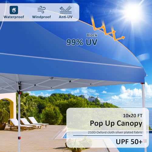 10x10 Pop Up Canopy Tent with 4 Sidewalls and Mesh Windows 2.0