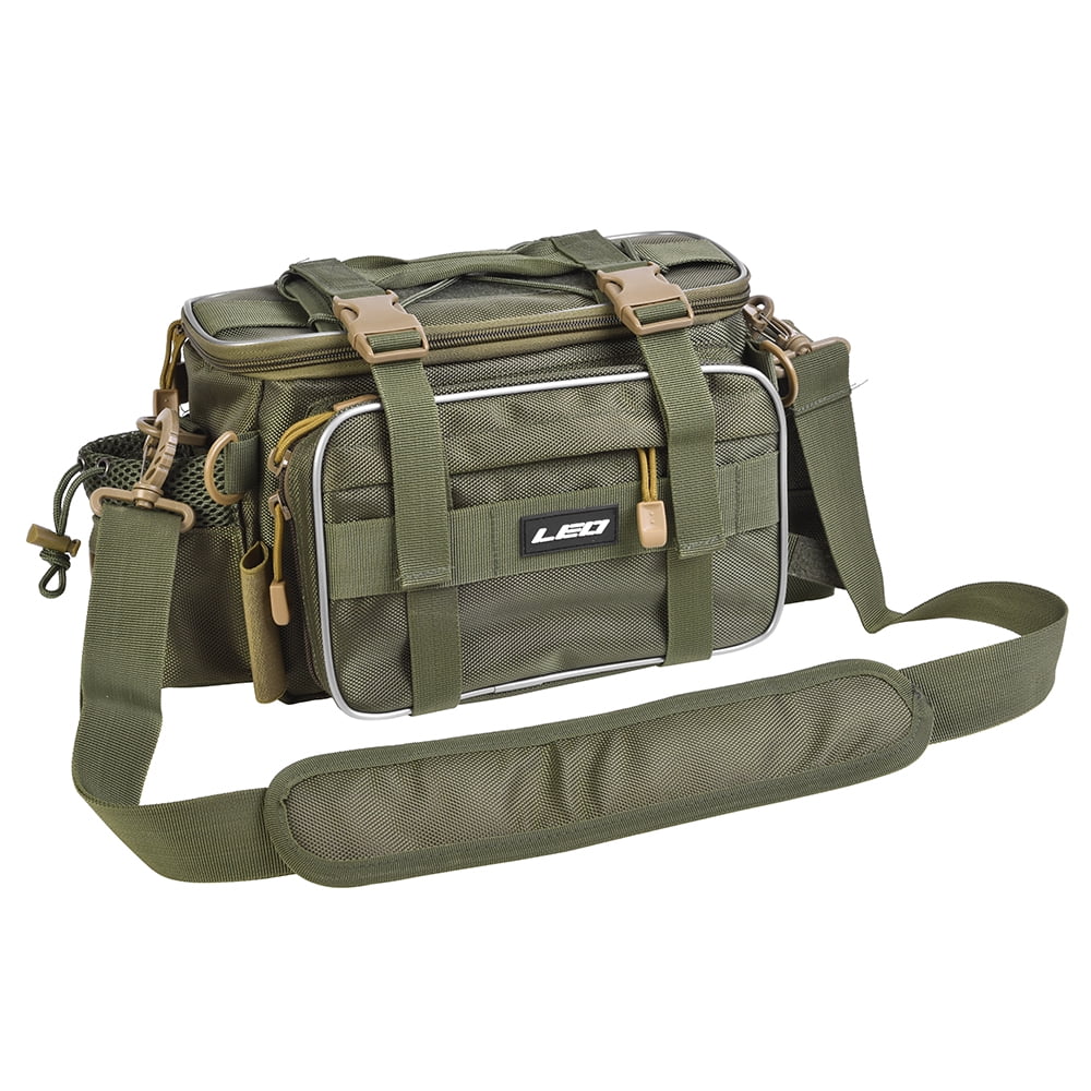LEO Multifunctional Fishing Tackle Bag Outdoor Sports Single Shoulder Bag Crossbody Bag Waist Pack Fishing Lures Tackle Gear Utility Storage Bag