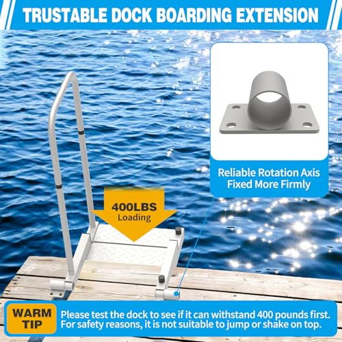 Boat Boarding Platform and Dock Extension to Step Up & Down (Fixed), Boat Boarding Platform Dock Step for Boat Lifts