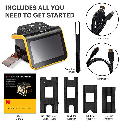 KODAK Slide N SCAN Film & Slide Scanner Digitizer with 5” LCD Screen, Quickly Convert Negatives & Slides to Digital 22MP JPEG Photos
