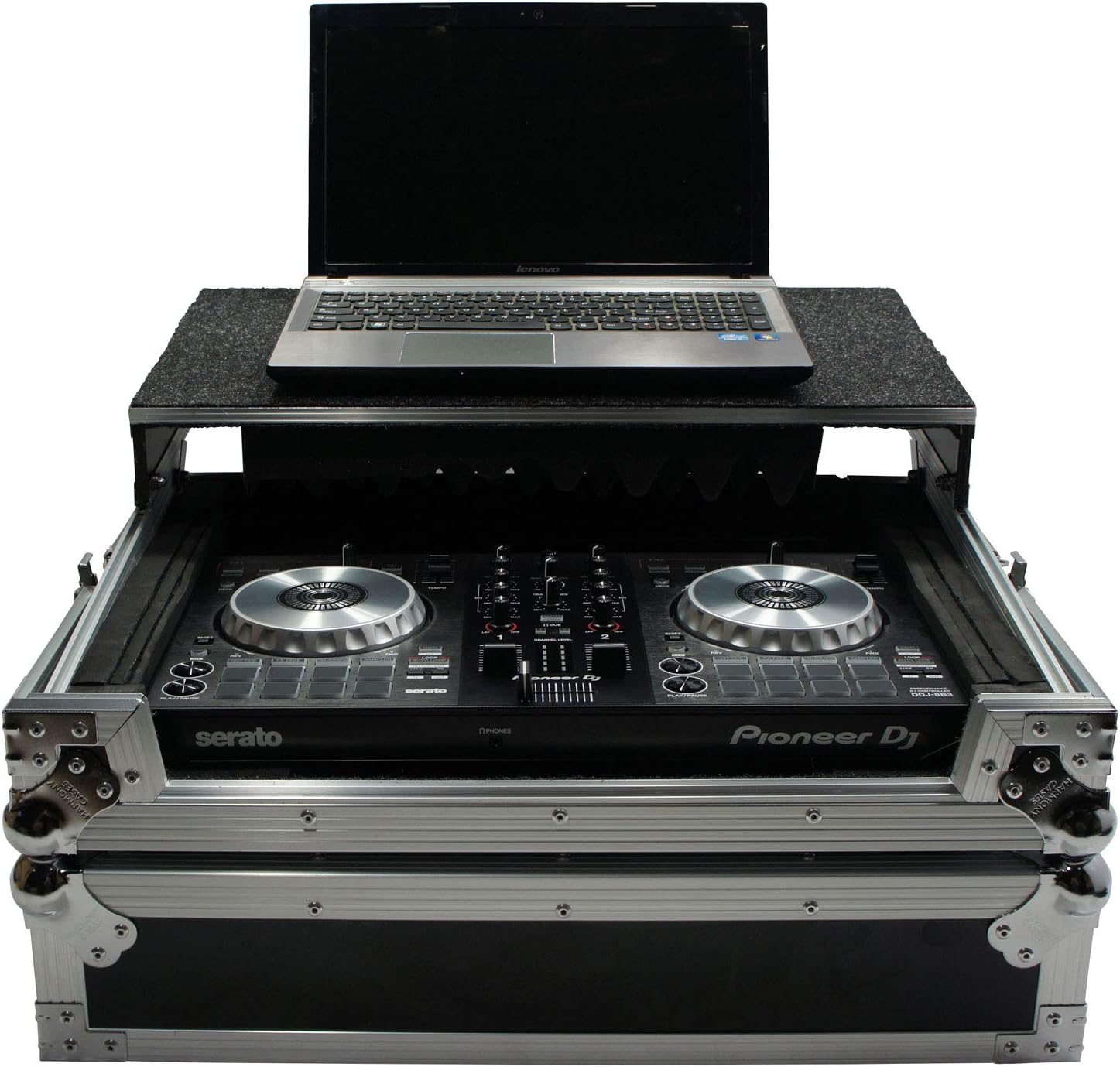 Harmony HCMINILT Flight Glide Laptop Stand Road DJ Case Compatible with Pioneer DDJ-SB3