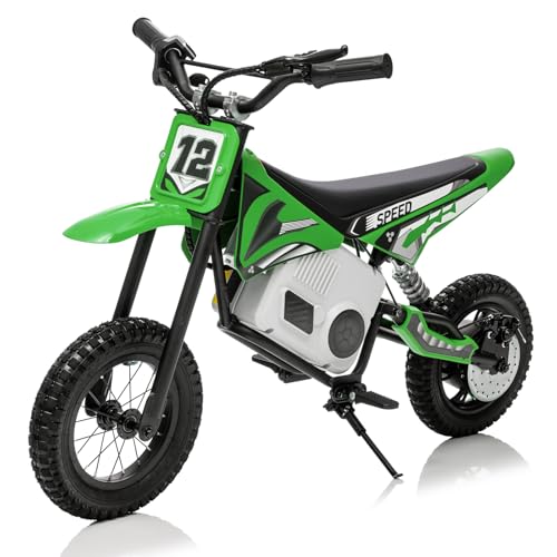 KerryYoo 36V 350W C11 Electric Dirt Bike for Kids 8-14, Up to 16MPH Off-Road Electric Motorcycle with Explosion-Proof Tires, Twist Grip Throttle