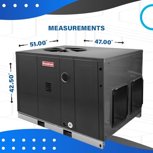 Goodman 13.4 SEER2 4 Ton 60k-100k BTU Packaged Unit System w/Additional Kit & Gas Choices (Natural or Propane) | Multi-positional Orientation