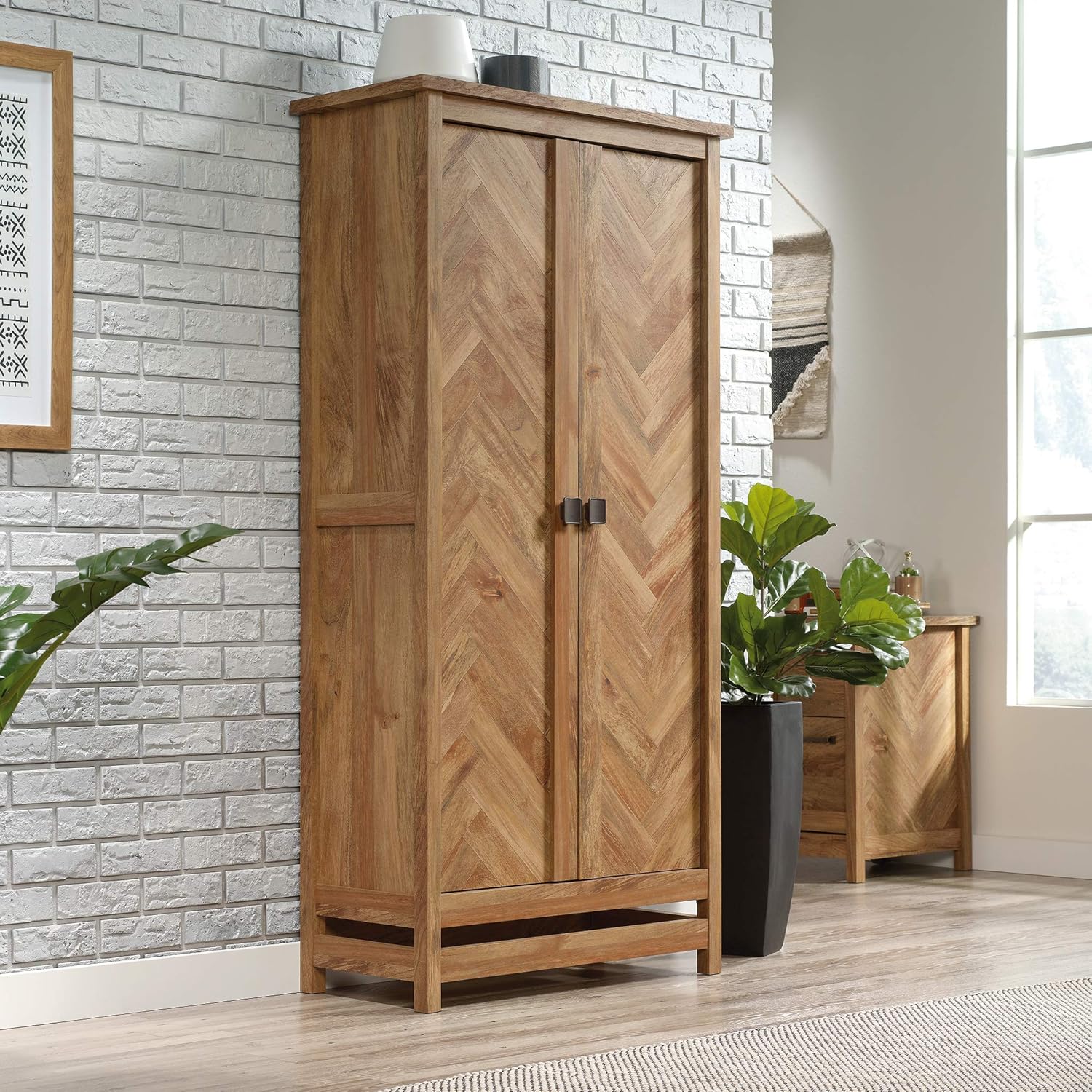 Sauder Cannery Bridge Storage Cabinet, Sindoori Mango finish
