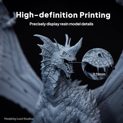 ELEGOO Saturn 4 Ultra 16K Resin 3D Printer with 10" 16K Mono LCD and Flip-up Lid, Smart Tank Heating at 30 ｰC, 150mm/h High Speed Printing