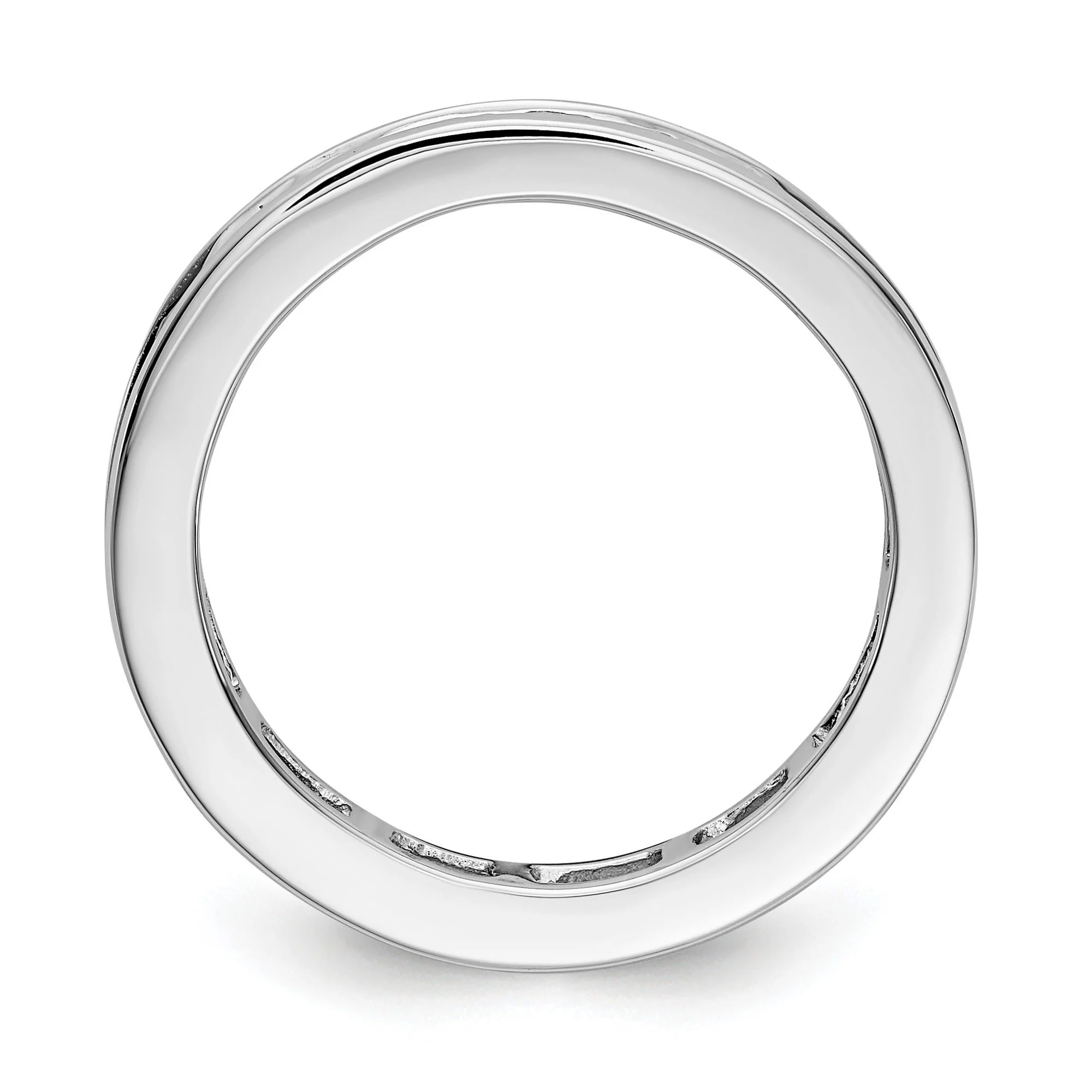2 Ct. Channel Set Princess Cut Diamond Womens Eternity Wedding Band Ring in 14k White Gold