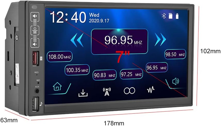 Double Din Car Stereo with CarPlay Android Auto