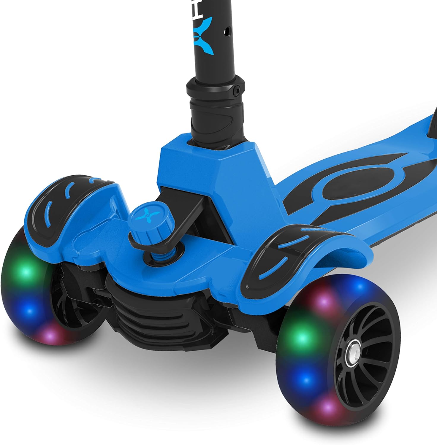 Hover-1 Vivid Folding Kick Scooter for Kids (5+ Year Old) | Features Lean-to-Turn Axle, Solid PU Tires & Slim-Design, 110 LB Max Load Capacity