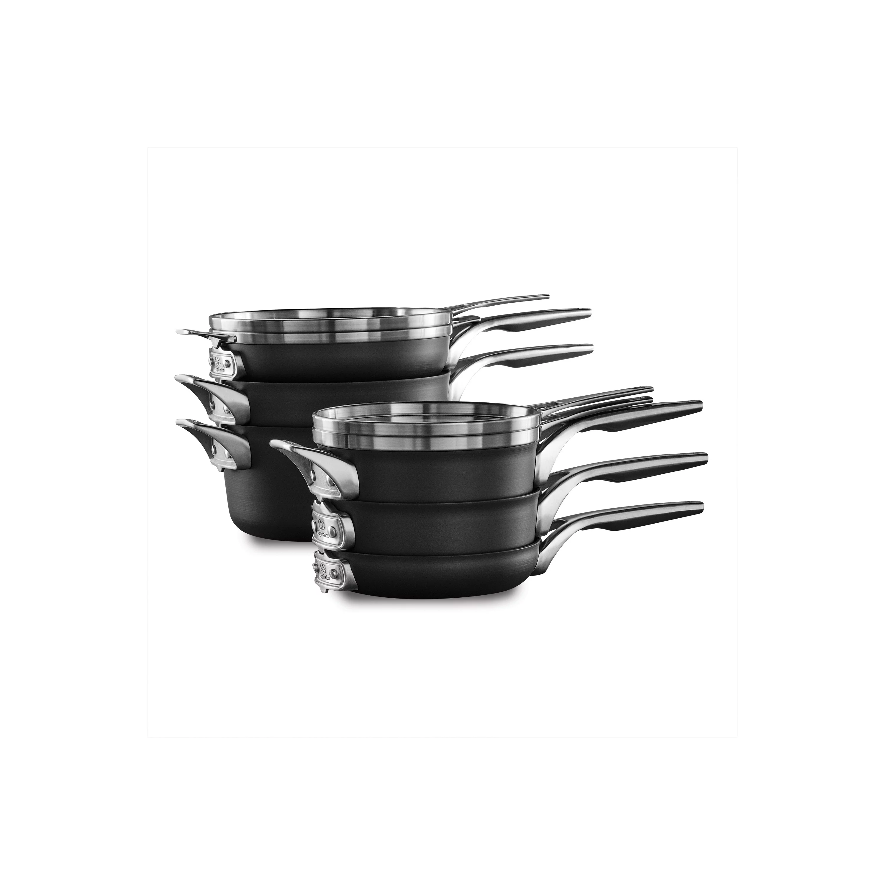 Calphalon Premier Space-Saving MineralShield Nonstick Cookware, 10-Piece Pots and Pans Set