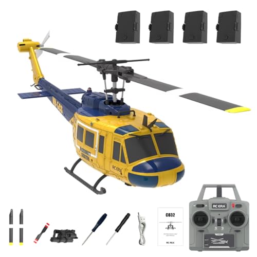 RC ERA C032 UH-1 Huey RC Helicopter with 3D Inverted Flight & 6-Axis Gyro Stabilization