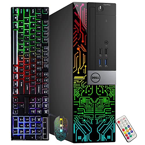 Dell OptiPlex 5050 Desktop Computers with 24 inch Monitor PC Bundle, 16GB DDR4 Ram 512GB M.2 NVMe SSD, WiFi, Bluetooth, i5-6500 3.2GHz, HDMI