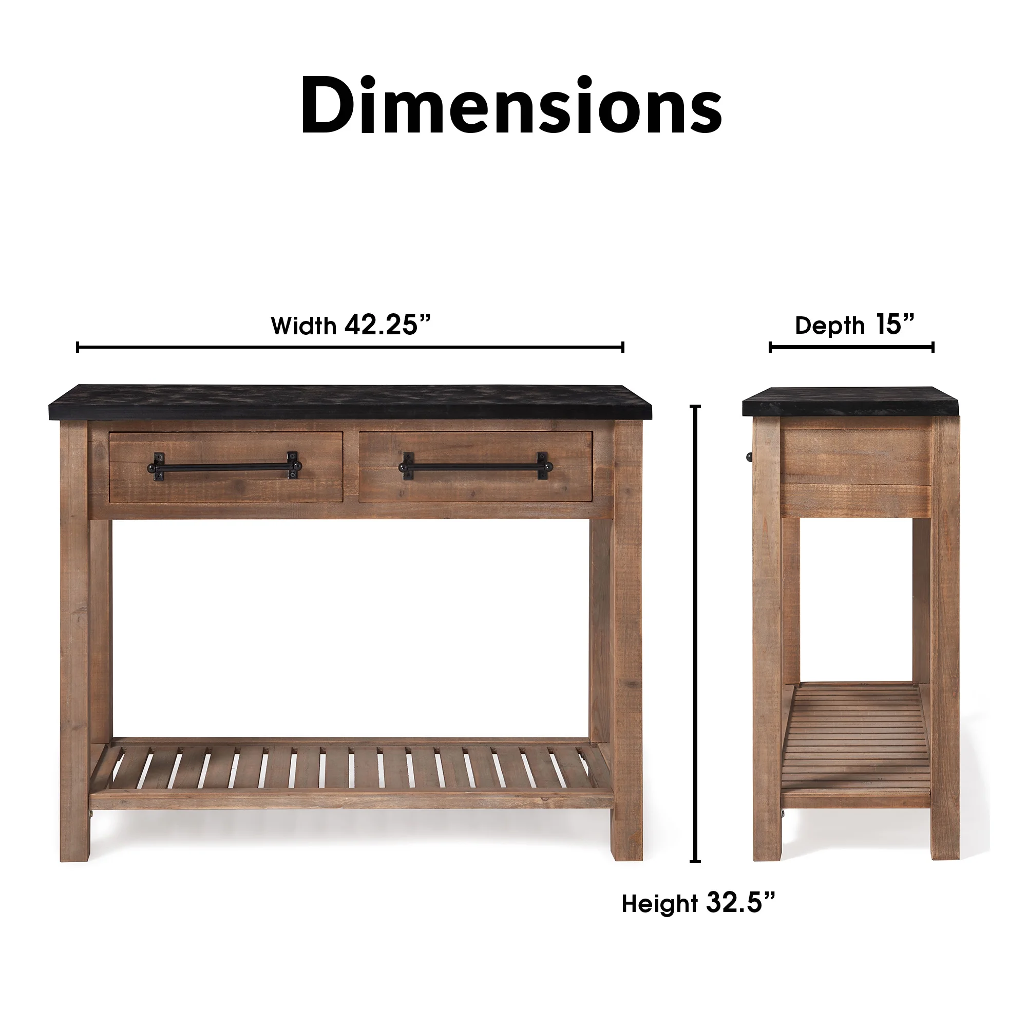 ClickDecor Eugene Console Table Brown