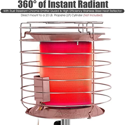 S AFSTAR 35,000-42,000 BTU Tank Top Propane Heater, Portable Propane Heater w/Tip-over Switch & Safety Shut-off