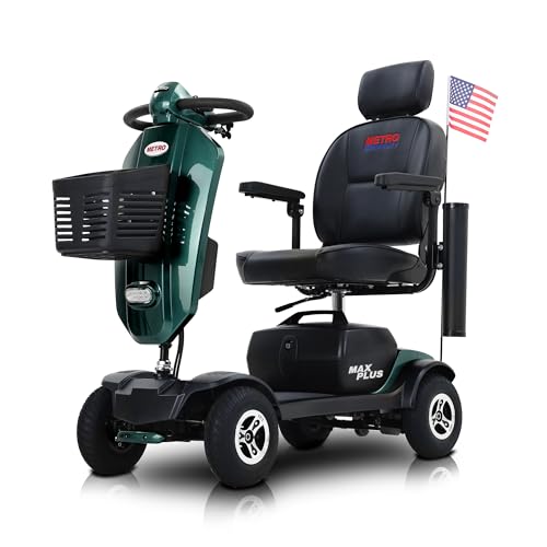 Powered Mobility Scooters for Adults, 4-Wheel Electric Mobility Scooters for Seniors with Rotating Swivel Seat, Charger Included
