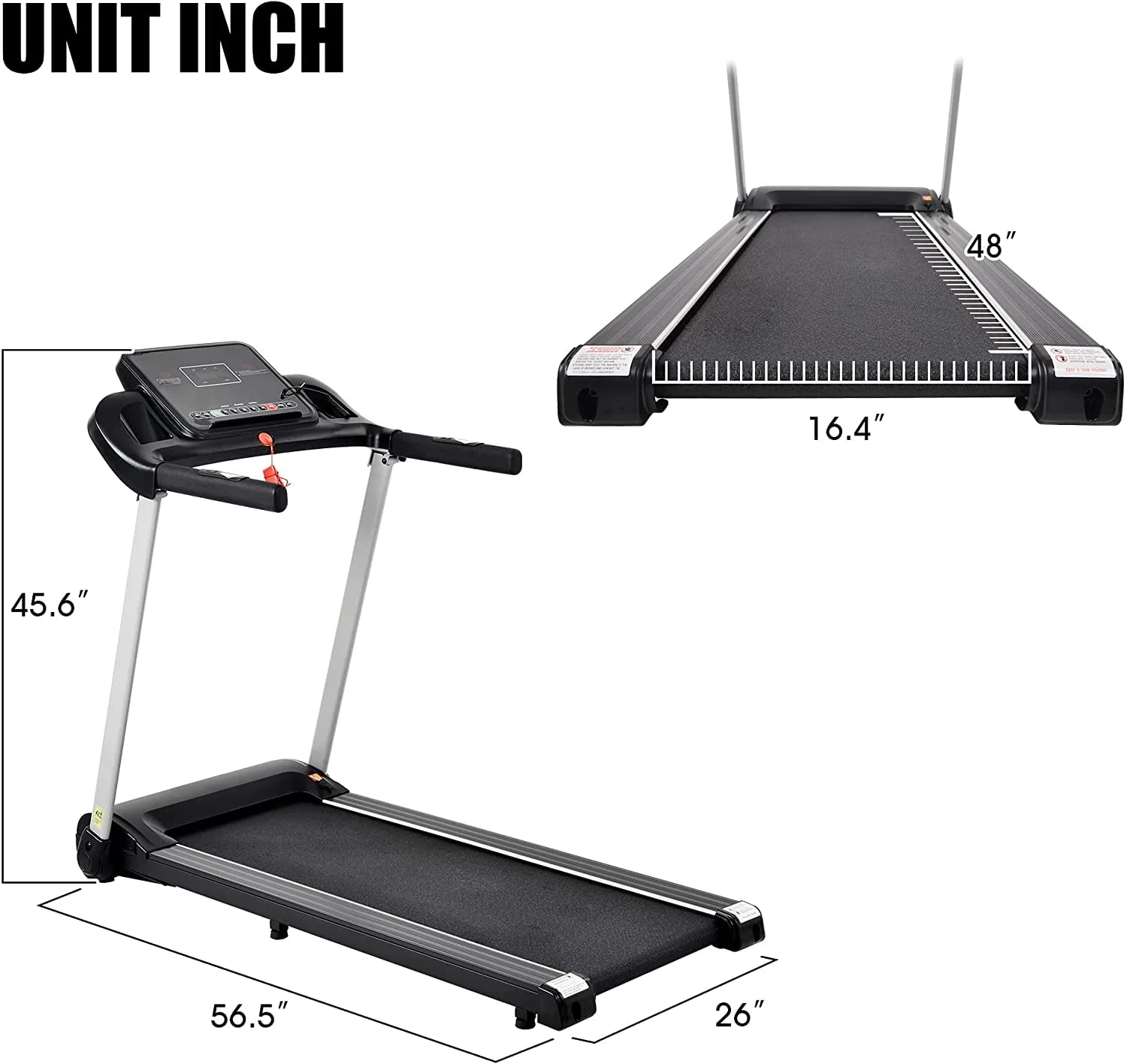 Merax Motorized Treadmill for Home, 2.5HP Electric Treadmill for Running, Walking and Jogging Exercise with Speakers, 12 Programs, Tracking Pulse