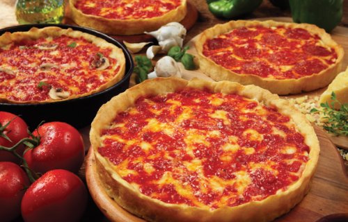 Four Lou Malnati's Deep Dish Pizzas (4 Cheese)
