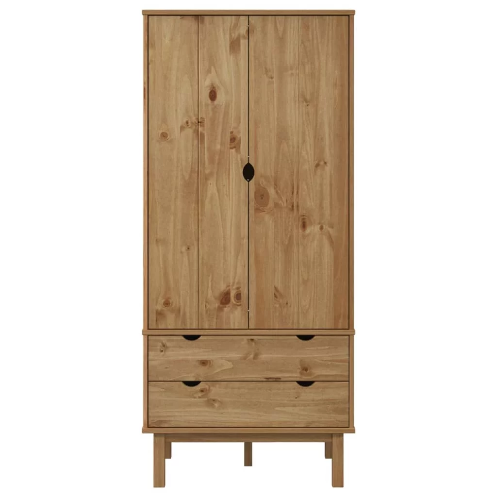 Anself Wardrobe OTTA 30.1"x20.9"x67.7" Solid Wood Pine