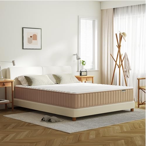 Full Mattress, 12 Inch Full Size Mattress with Cooling-Gel Memory Foam &Pocket Spring Hybrid, CertiPUR-US Certified, Medium Firm