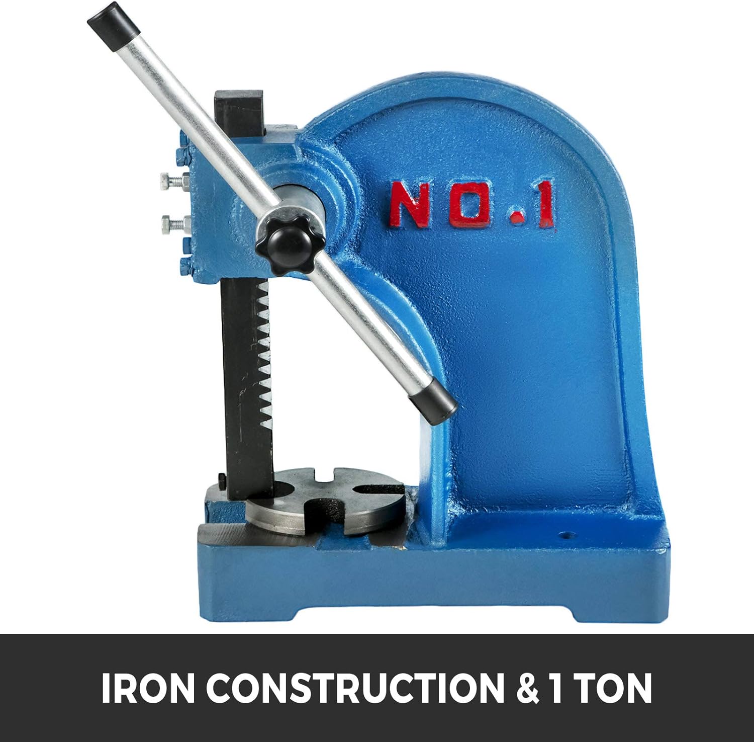 BestEquip Manual Arbor Press 1 Ton, Heavy Duty Arbor Press with 4-5/8 Inch Maximum Height, Manual Desktop Arbor Press Cast Iron Material