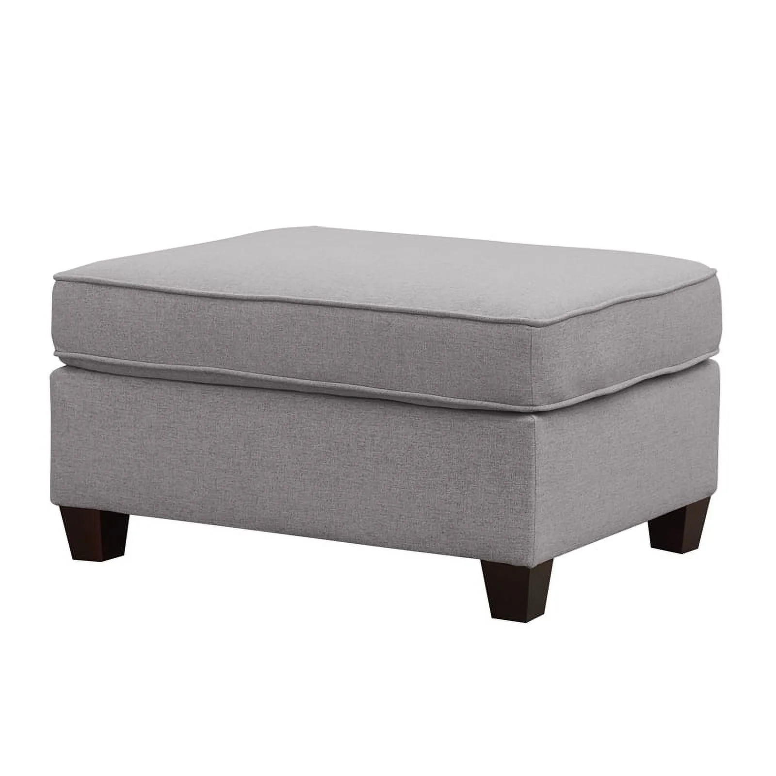 Bowery Hill Modern 6-PC Fabric Modular Sectional Sofa with Ottoman in Light Gray