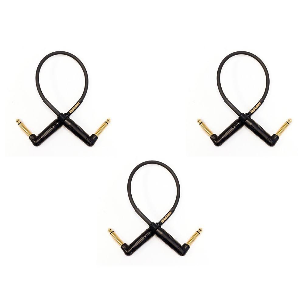 Mogami Gold Patch Cable with Right Angle Connectors 10x22 3-Pack