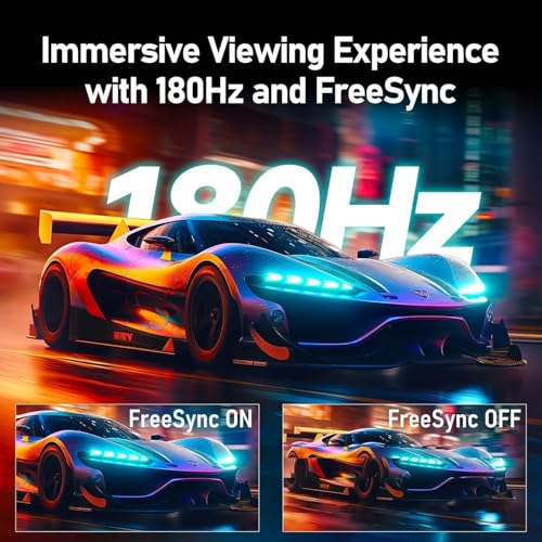 ZZA 32-Inch QHD Curved Gaming Monitor - 2K Resolution, 165Hz Refresh Rate, 1ms Response Time, FreeSync & G-Sync, HDR10, 122% sRGB Coverage, DP/HDMI
