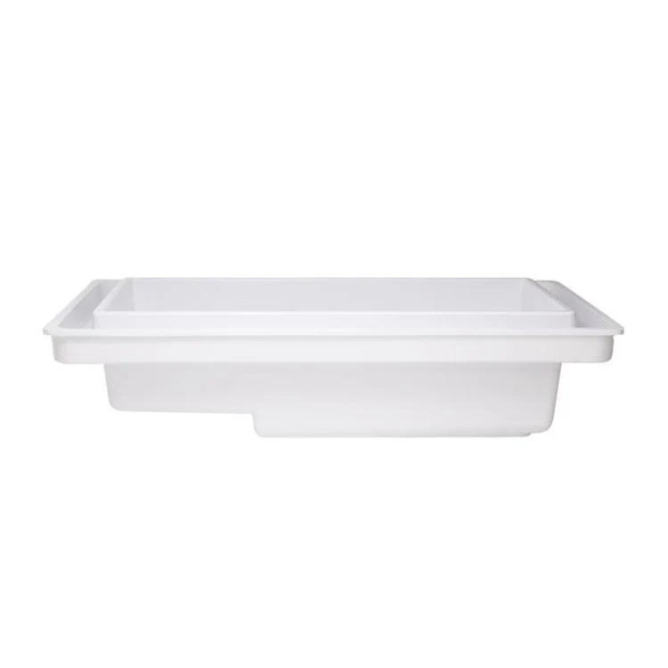 Soaking Tub Metro Collection Auburn 80 x 43 Inch Drop-In Tub Only Center Almond Hydroluxe SS