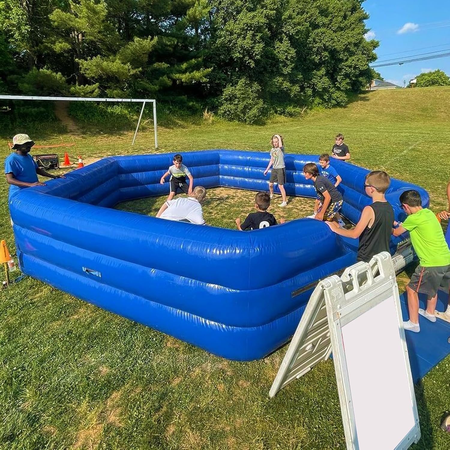Heavy Duty Gaga Ball Pit Inflatable Gagaball Court with Electric Blower - Inflates Under 2 Minutes