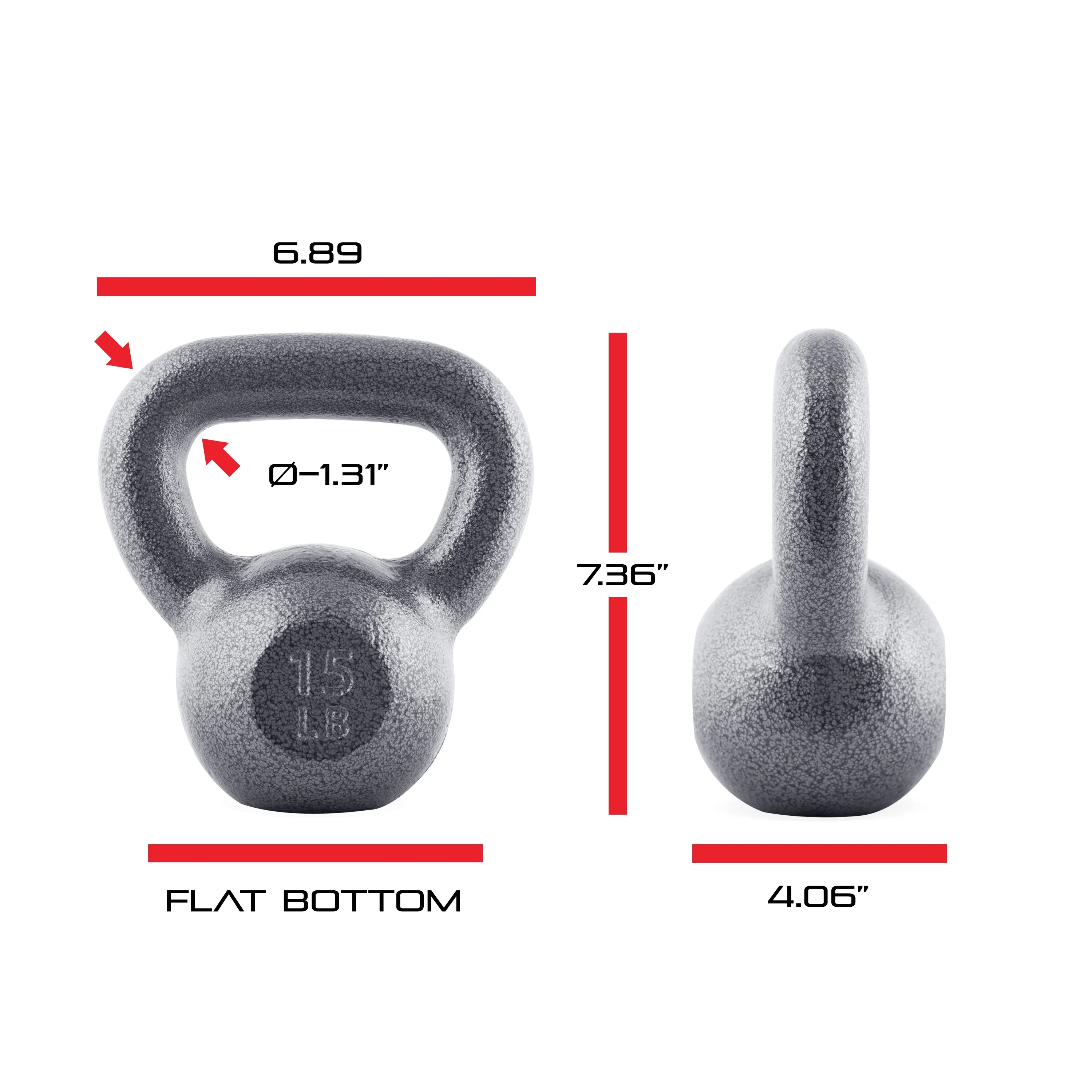 CAP Barbell Cast Iron Kettlebell, Single, 10-80 Pounds