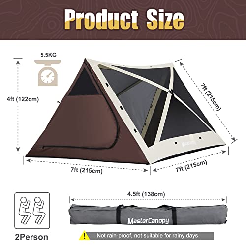 MASTERCANOPY 12x12FT Pop Up Gazebo Screen Tent - Instant Screen House with Netting, Quick Set, Outdoor Canopy Shelter with Carry Bag for Camping