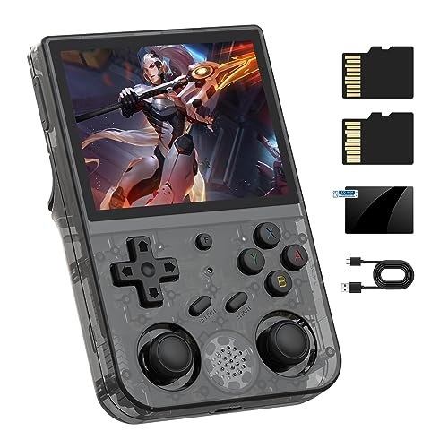 RG353V Retro Video Handheld Game Console 3.5" IPS Screen Android 11 and Linux System RK3566 64bit Game Player 64G TF Card Built-in 4450 Classic Games