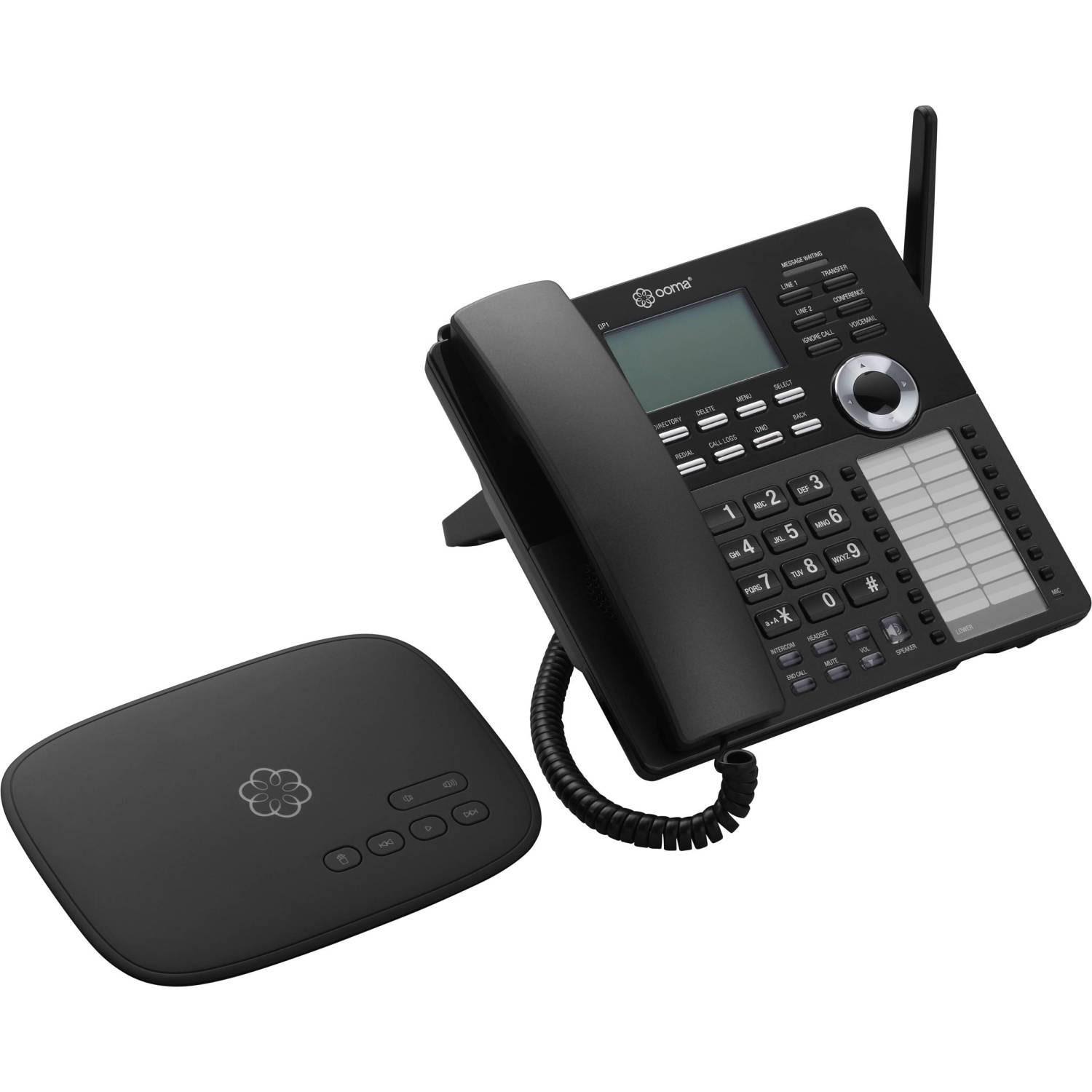 Ooma Telo Cordless Phone Base Station with DP1-T Cordless Phone - Dect - Black - Megean