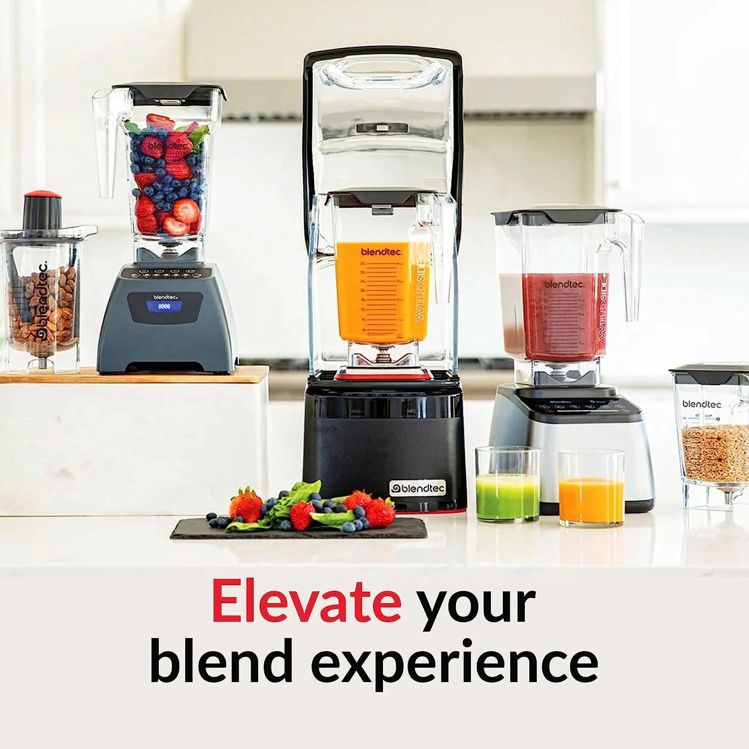 Restored Blendtec TB-631-25RECOND Total Classic Original WildSide+ 90oz Jar Blender Red - Certified (Refurbished)