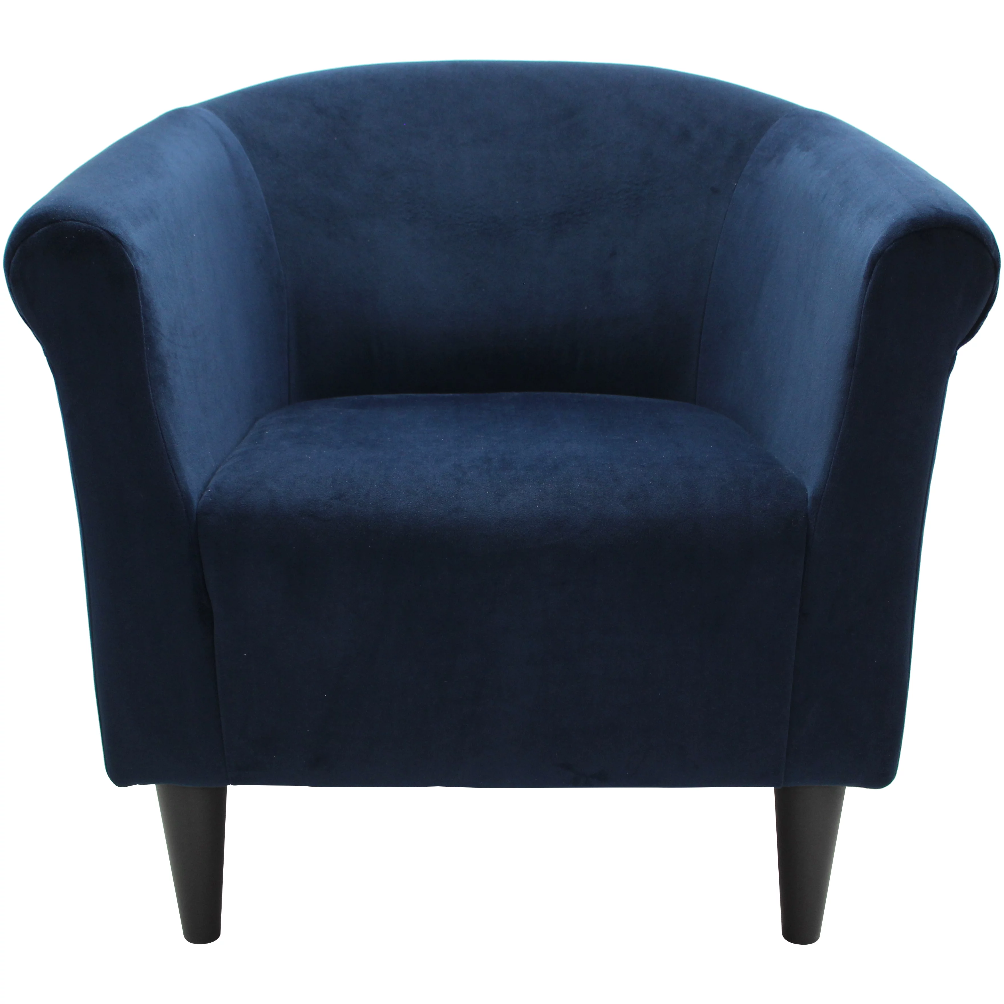 Mainstays Microfiber Bucket Accent Chair, Navy Blue