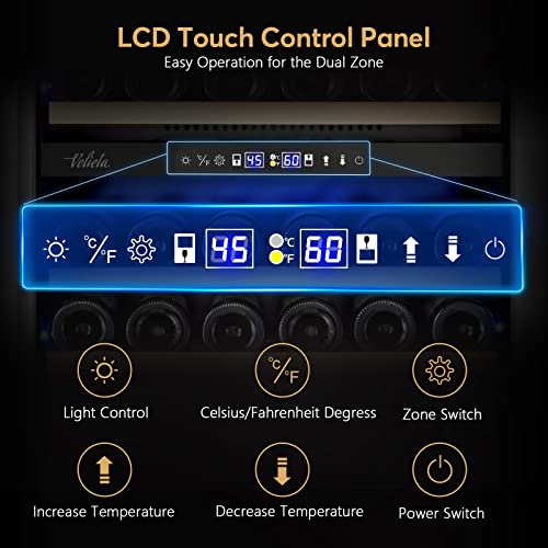 Cigar Electric Humidor, 35L 250 Counts Large Capacity Thermostatic Electric Cigar Cooler Cabinet with Digital LED Screen, Safety Lock