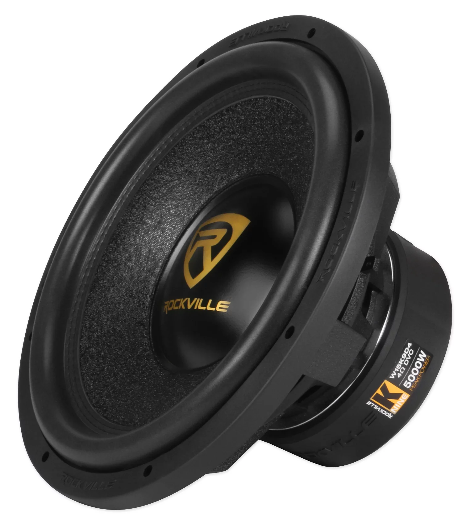 (2) Rockville W15K9D4 15" 10,000w Car Audio Subwoofers+Sealed Sub Box Enclosure