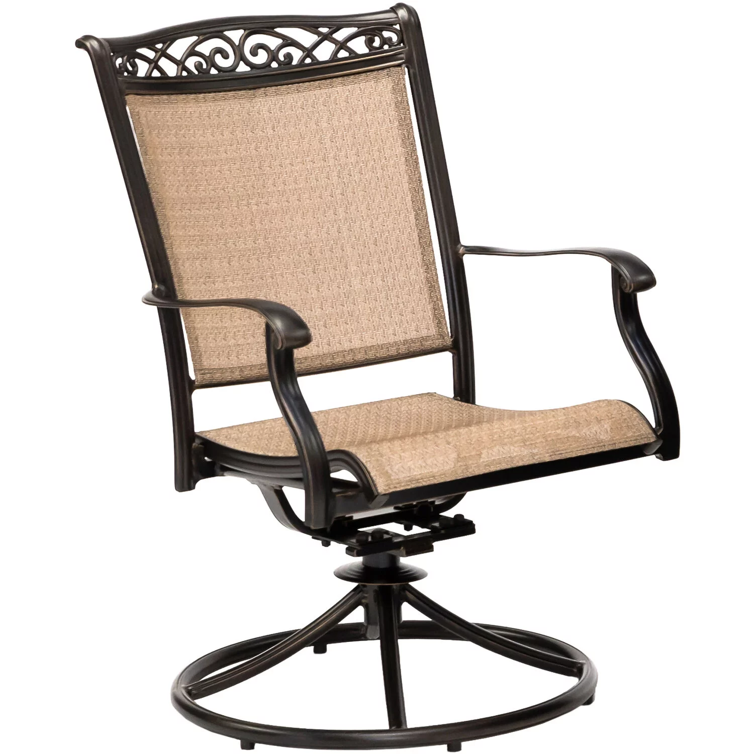 Hanover Fontana 9-Piece Aluminum Outdoor Dining Set, 42" x 84" Cast-Top Table