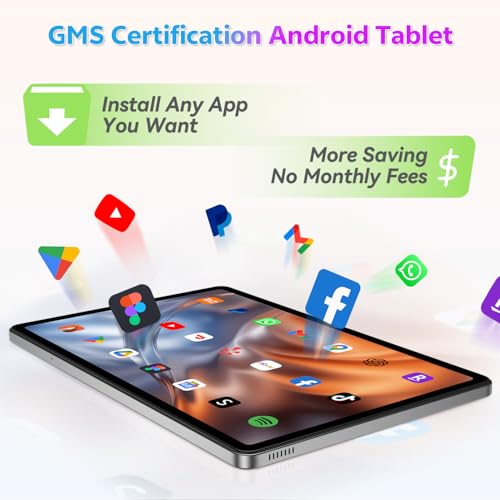 Android Tablet, 11 inch Android 15 Tablet 2025, Octa-Core, 12GB RAM 128GB Storage 1TB Expandable, 13MP Dual Cameras 5MP Front, 8000mAh, GPS